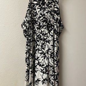 White and black cocktail dress